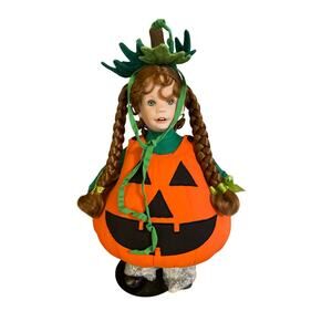Hamilton Collection Lil Punkin 15" Halloween  Porcelain doll  Laura Cobabe NOS